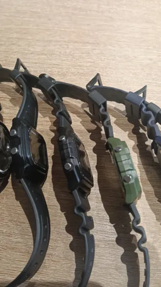 6 Relojes Casio Negro y Verde Militar