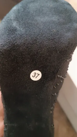 Zapatos de baile de salón negros con pedrería