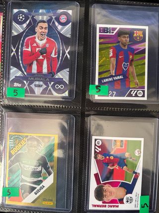 Cartas Fútbol, precios en foto