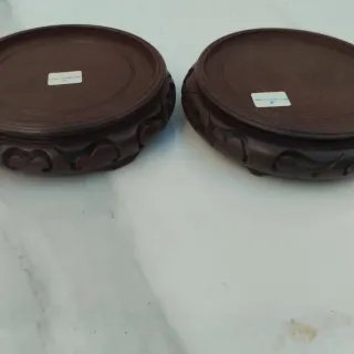 Palo de Rosa Hong Kong 2x peanas artesanía 125mm