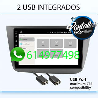 Radio Pantalla CARPLAY GPS USB para Seat Altea