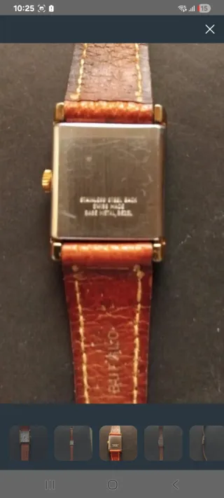 Reloj Radiant Mujer rectangular Correa Marrón piel