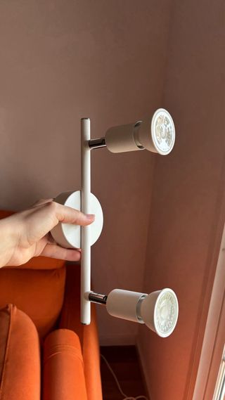 2 Focos de pared Blanco Metal