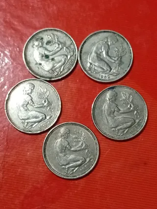 50 Pfennig Monedas Alemanas (Bundesrepublik)