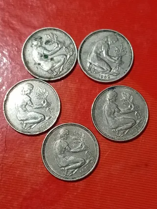 50 Pfennig Monedas Alemanas (Bundesrepublik)