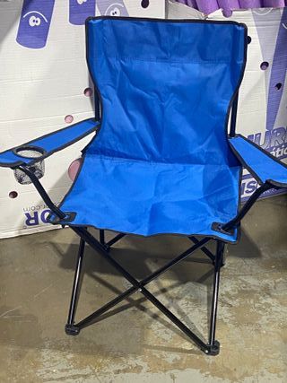 Silla plegable verde y negra