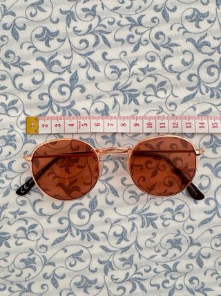 Peach pink round-shaped sunglasses 80s 90s vintage