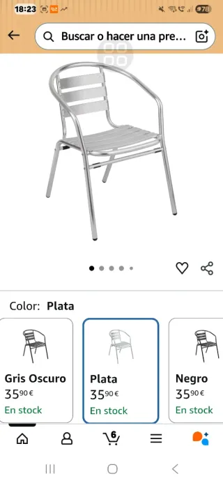 3 Sillas de Aluminio para Terraza Nuevas