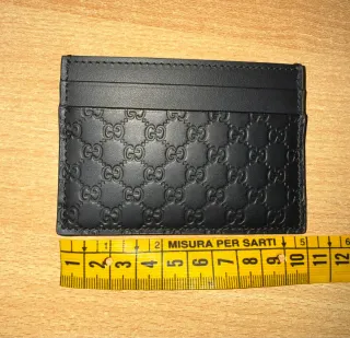 Portacarte Gucci Pelle Nera GG