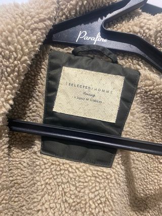 Chaqueta verde militar con forro sherpa
