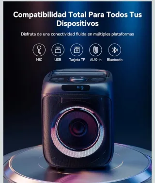 Altavoz con 2 micrófonos inalámbricos