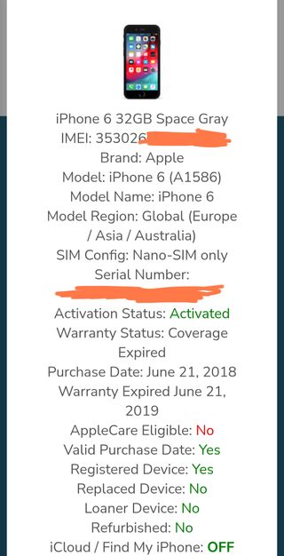 iPhone 6 para piezas