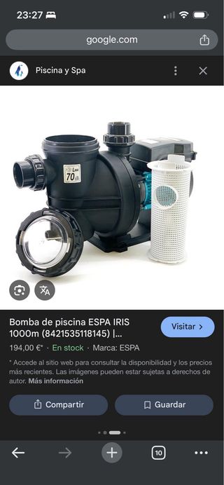 Bomba ESPA Iris 1000m Piscina/Spa