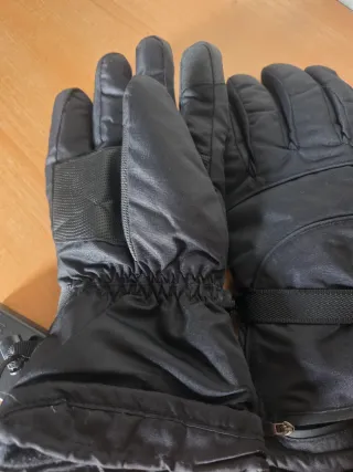 Guantes calefactables negros con batería