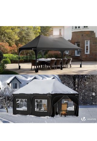 Carpa Plegable 3x6m Pabellón Cenador Negra