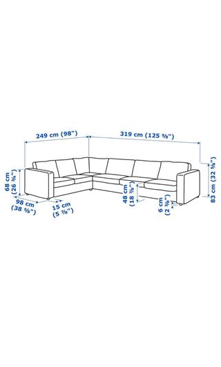 (Urge venta) Sofá Vimle 5 plazas esquinero beige