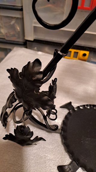 Antico Porta Ampolla Ferro Battuto