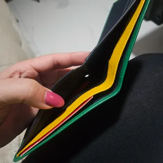 Cartera Piel Carolina Herrera Verde y Roja