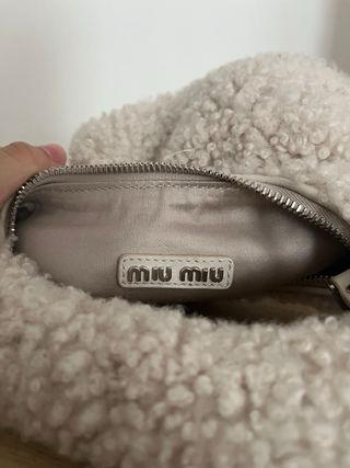 Borsa Miu Miu wander bianco panna
