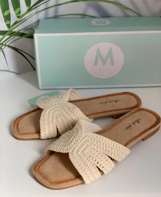 Sandalias encaje. Número 36