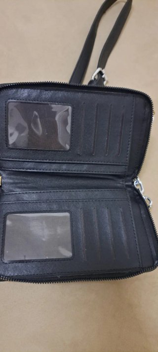 Bolso Cartera Negro con Cadena