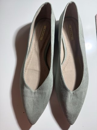 Bailarinas de piel de serraje (Talla 40)