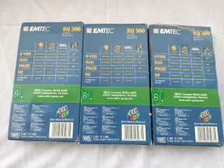 3 Cintas VHS EMTEC EQ 300 5 Horas nuevas