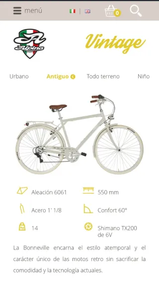 Bicicleta Alpina Bonneville Vintage Crema