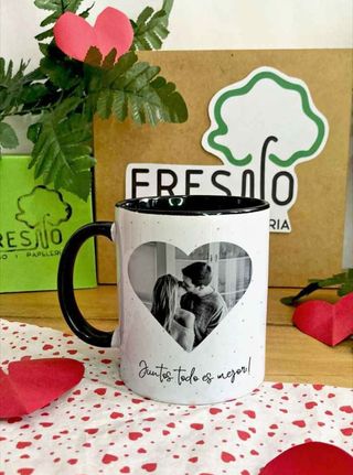 Taza personalizada con foto y frase