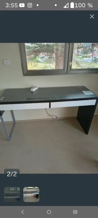 Escritorio Ikea Grande con 2 Cajones