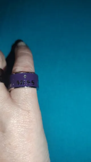 Anillo Miss Sixty Morado y Plateado