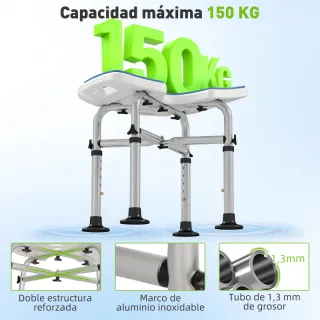 Silla de ducha ajustable