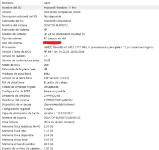 Workstation HP Z4 G5 Negra 32gb
