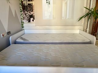 Cama nido blanca de 90x190 con colchones