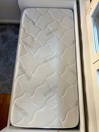 Cama nido blanca de 90x190 con colchones