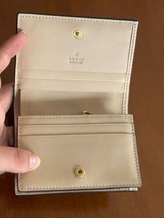 Portafoglio Gucci Donna Grigio Oro