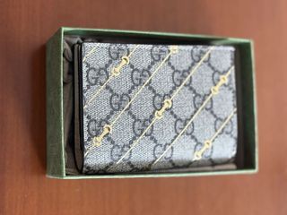 Portafoglio Gucci Donna Grigio Oro