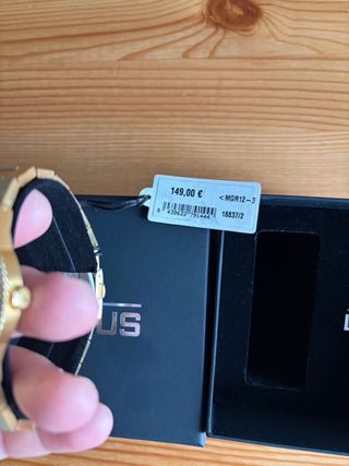 Reloj Lotus Dorado Esfera Azul