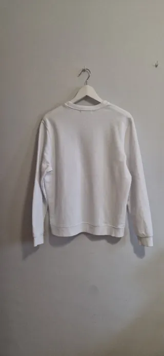 Dolores Promesas Sudadera Blanca Logo Minimalista