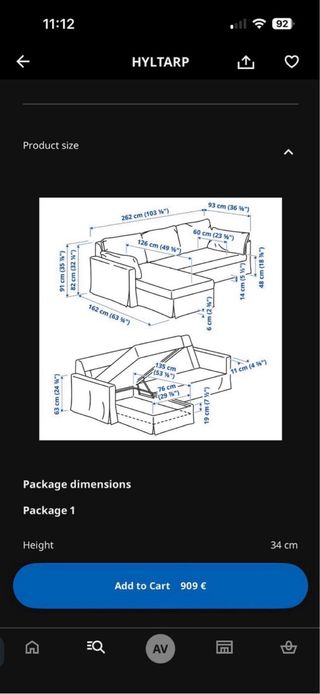 Divano Modulare Beige IKEA Hyltar