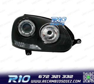 FAROS VOLKSWAGEN VW GOLF 5 03-08 OJOS ANGEL FONDO NEGRO