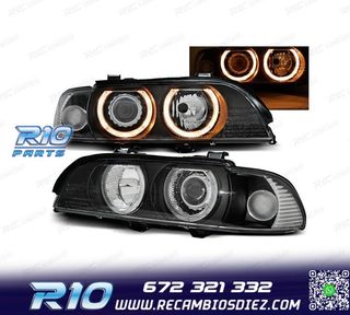 FAROS BMW E39 00-03 XENON OJOS ANGEL FONDO NEGRO