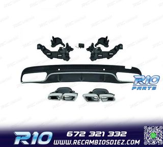 DIFUSOR MERCEDES CLASE C W205 SEDAN 14-18 LOOK AMG C63 SEDAN
