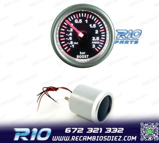 RELOJ PRESIÓN TURBO FONDO NEGRO ILUMINADO