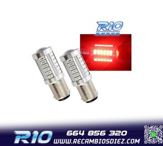 2 BOMBILLAS LED ROJO BA15S PARA LUZ DE FRENO