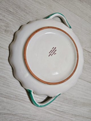 Vassoio/piatto Ceramica Dipinta Mano Frutta