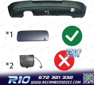 DIFUSOR VOLKSWAGEN VW GOLF 5 03-08 LOOK GTI GANCHO REMOLQUE