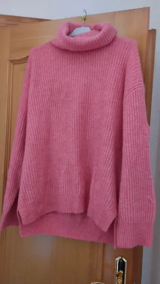 Jersey rosa cuello alto