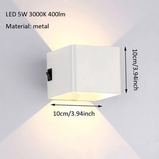 2 Apliques LED Recargables con Sensor 5W