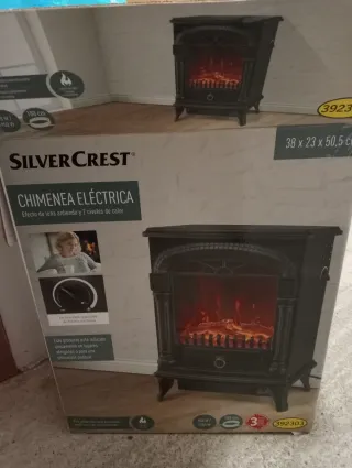 Chimenea eléctrica negra
